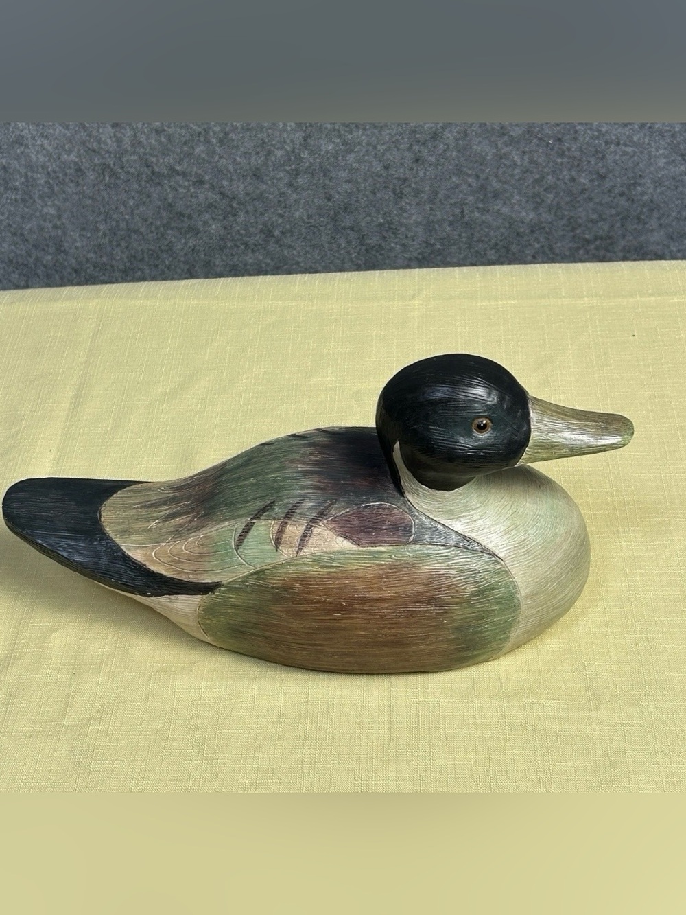 Hand-Painted Decorative Pintail Duck Heavy Resin Figurine Lodge Americana Decor